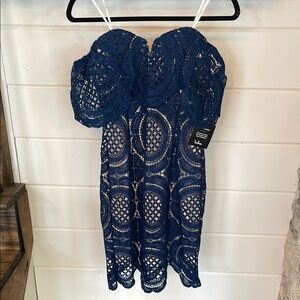 Lulus off the shoulder lace dress